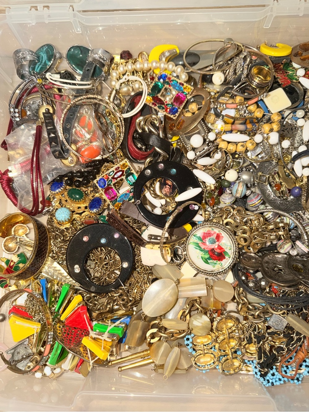 A Bunch Of Craft Broken Repurposed Jewelry